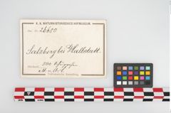 Etikett zu Bronzegewandbesatzknöpfchen (NHMW-PRAE-026680)